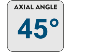 Axial angle 45°